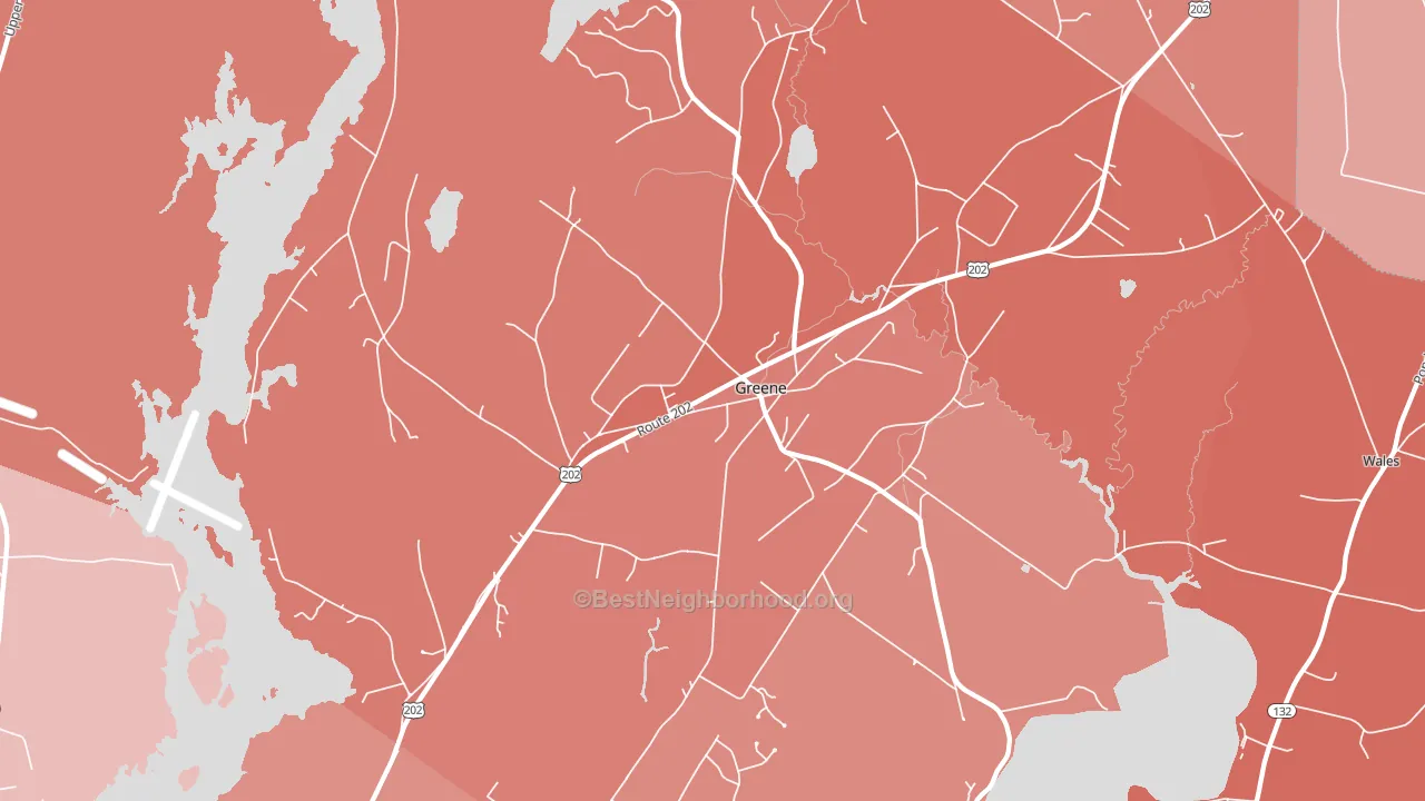 04236, ME block-group political-lean map