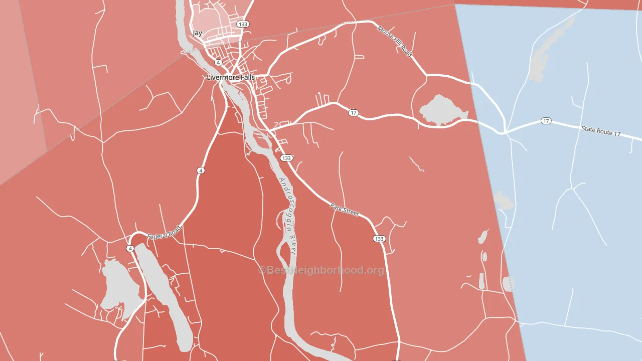 04254, ME block-group political-lean map