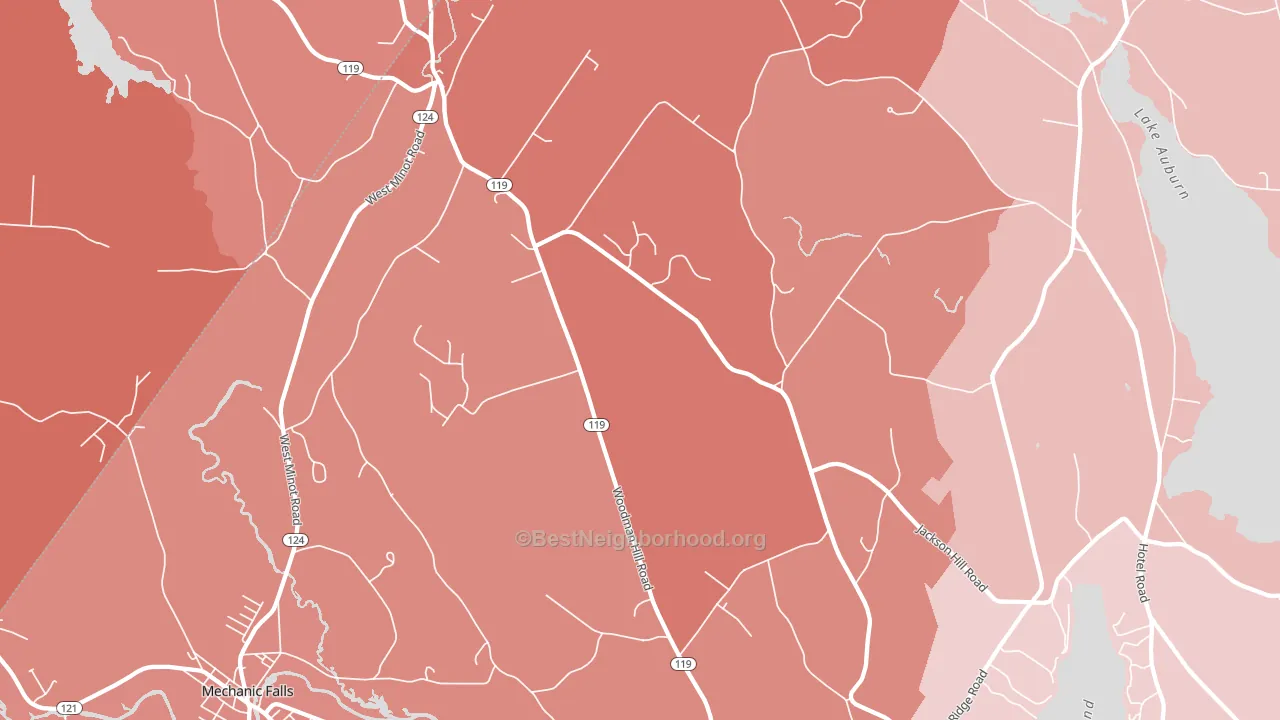 04258, ME block-group political-lean map