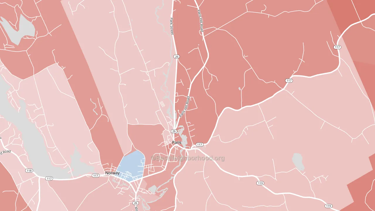 04281, ME block-group political-lean map
