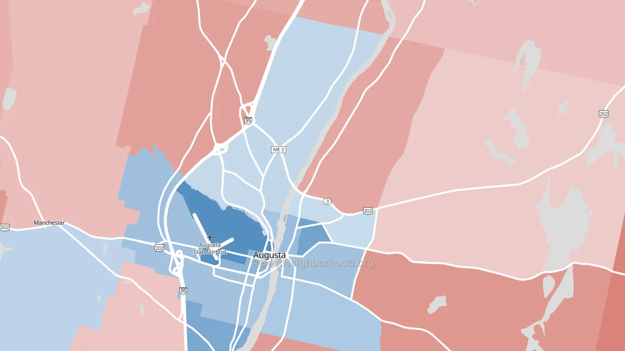 04330, ME block-group political-lean map
