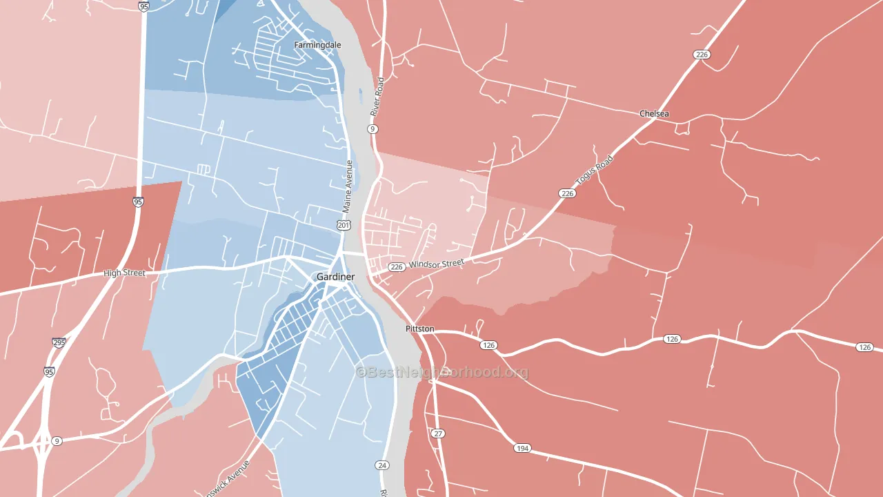 04346, ME block-group political-lean map