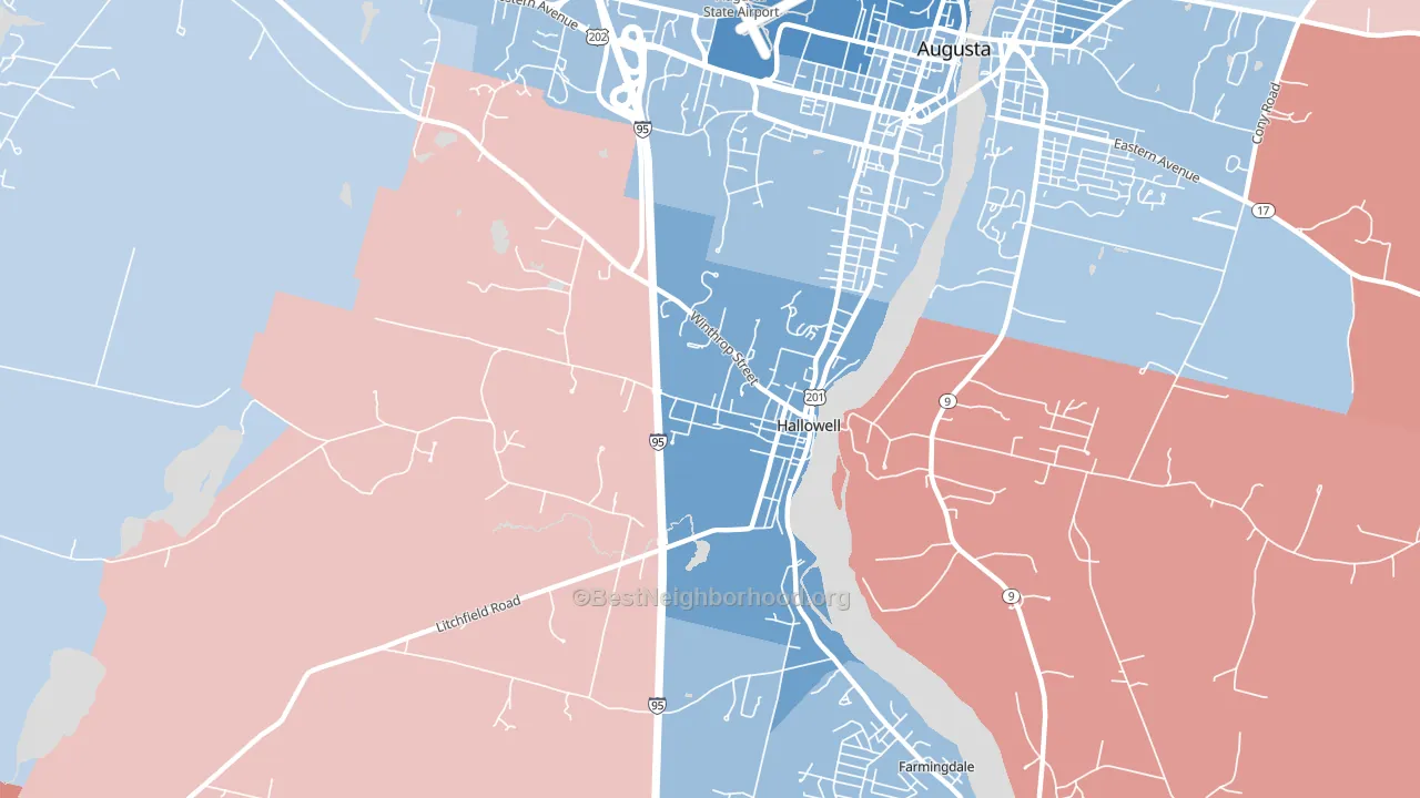 04347, ME block-group political-lean map
