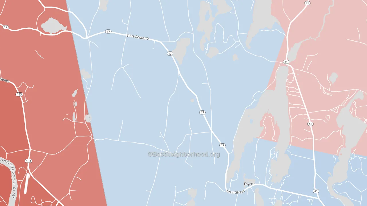 04349, ME block-group political-lean map