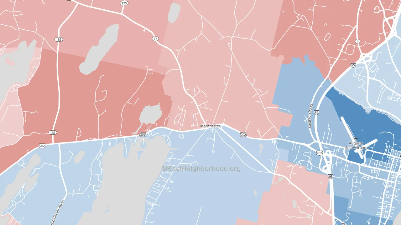 04351, ME block-group political-lean map