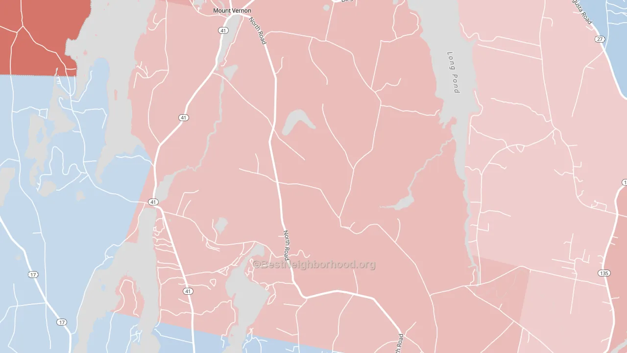 04352, ME block-group political-lean map
