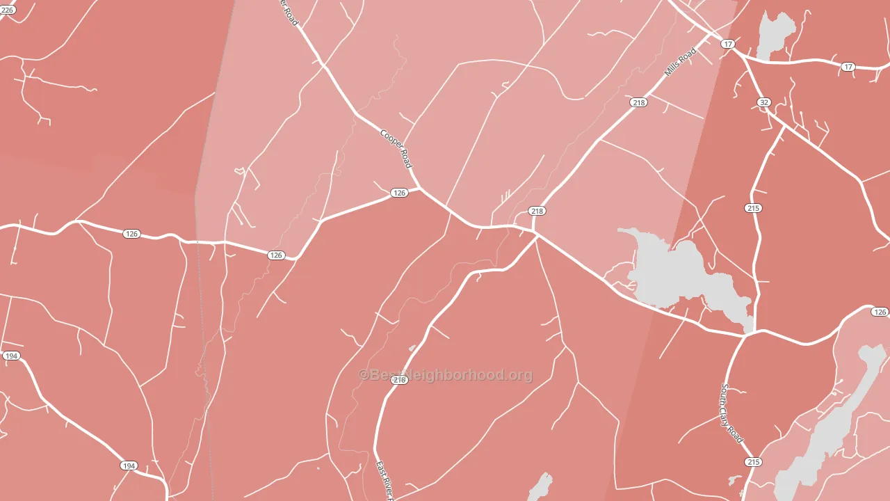 04353, ME block-group political-lean map