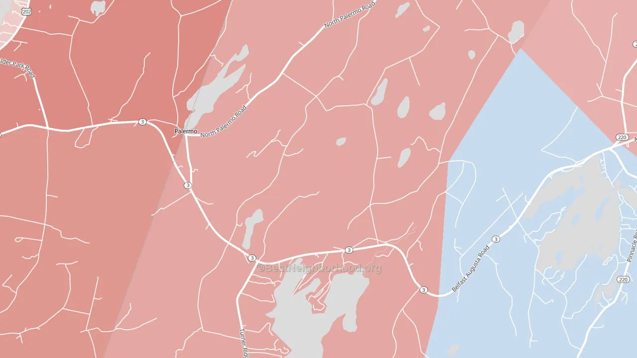 04354, ME block-group political-lean map
