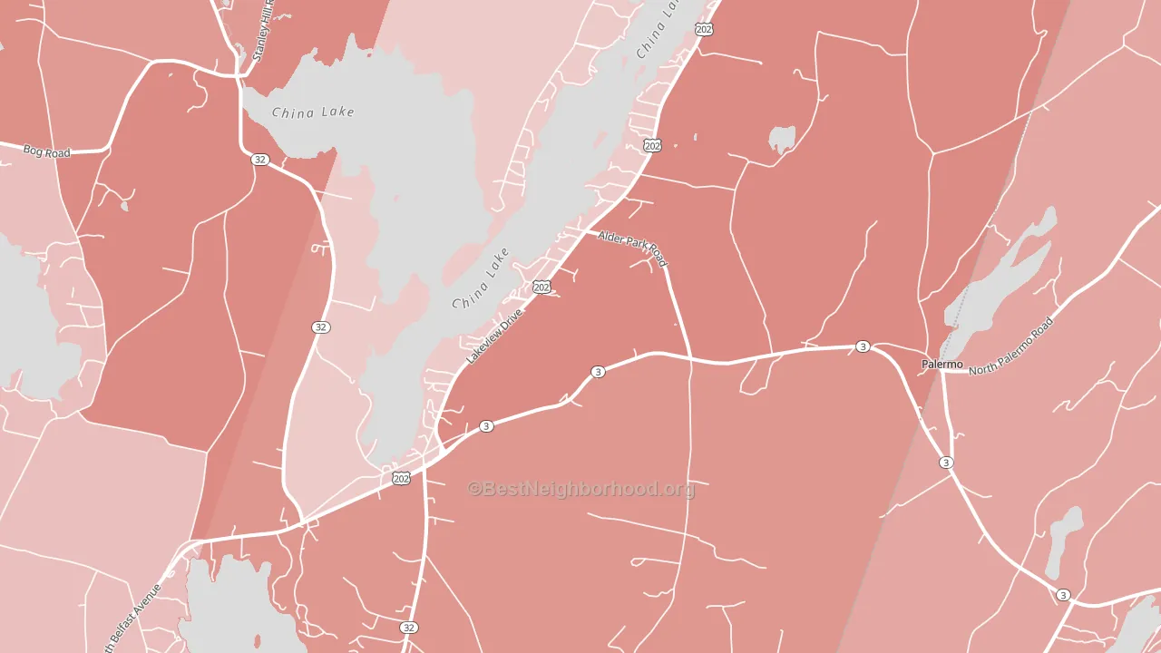 04358, ME block-group political-lean map