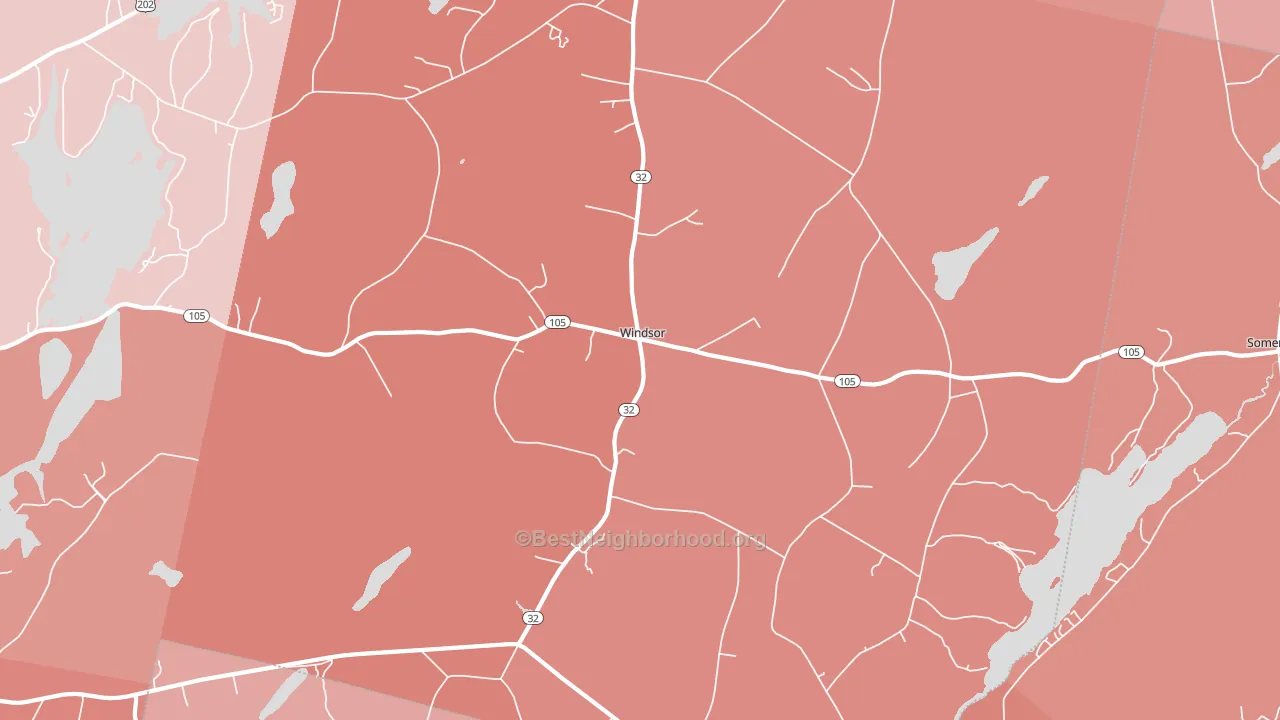 04363, ME block-group political-lean map