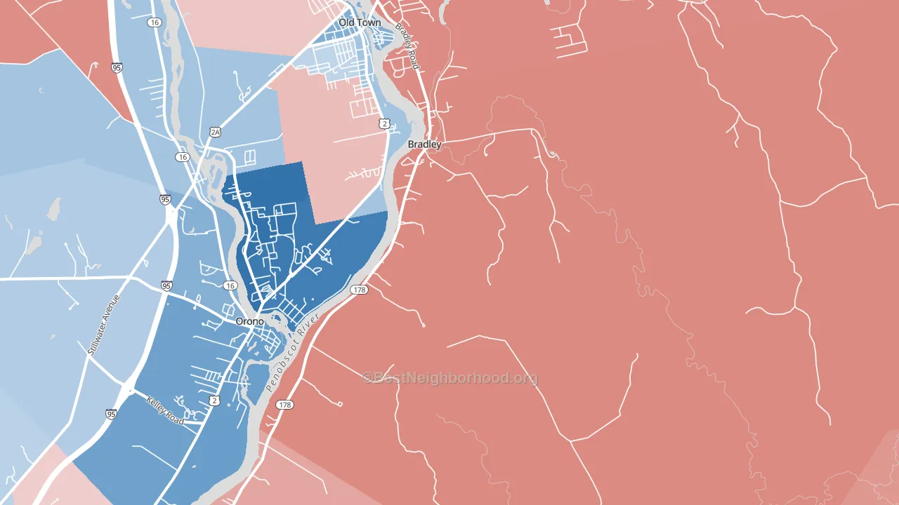04411, ME block-group political-lean map