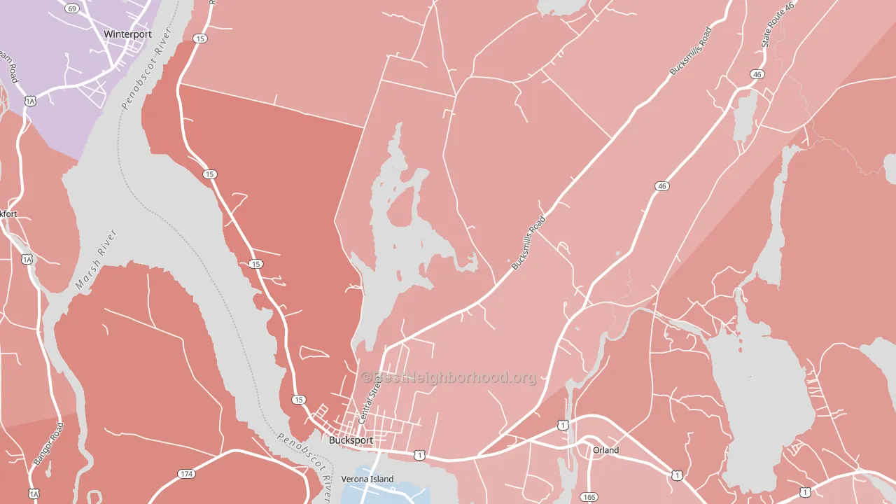 04416, ME block-group political-lean map