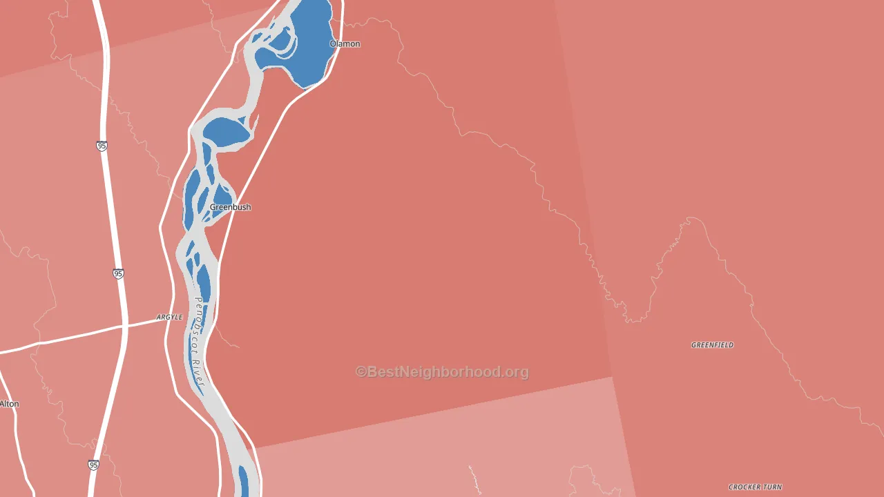 04418, ME block-group political-lean map