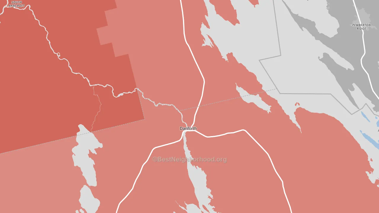04424, ME block-group political-lean map