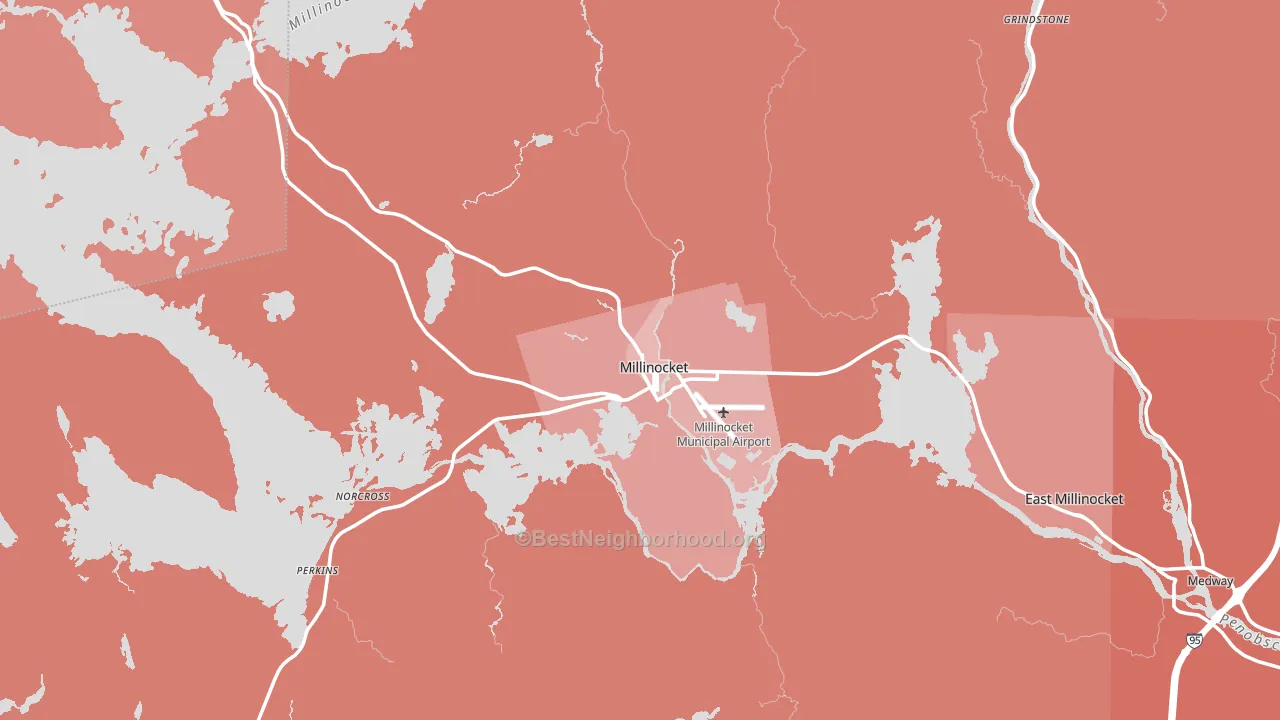 04462, ME block-group political-lean map