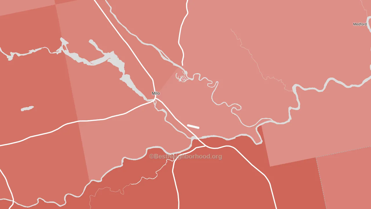04463, ME block-group political-lean map