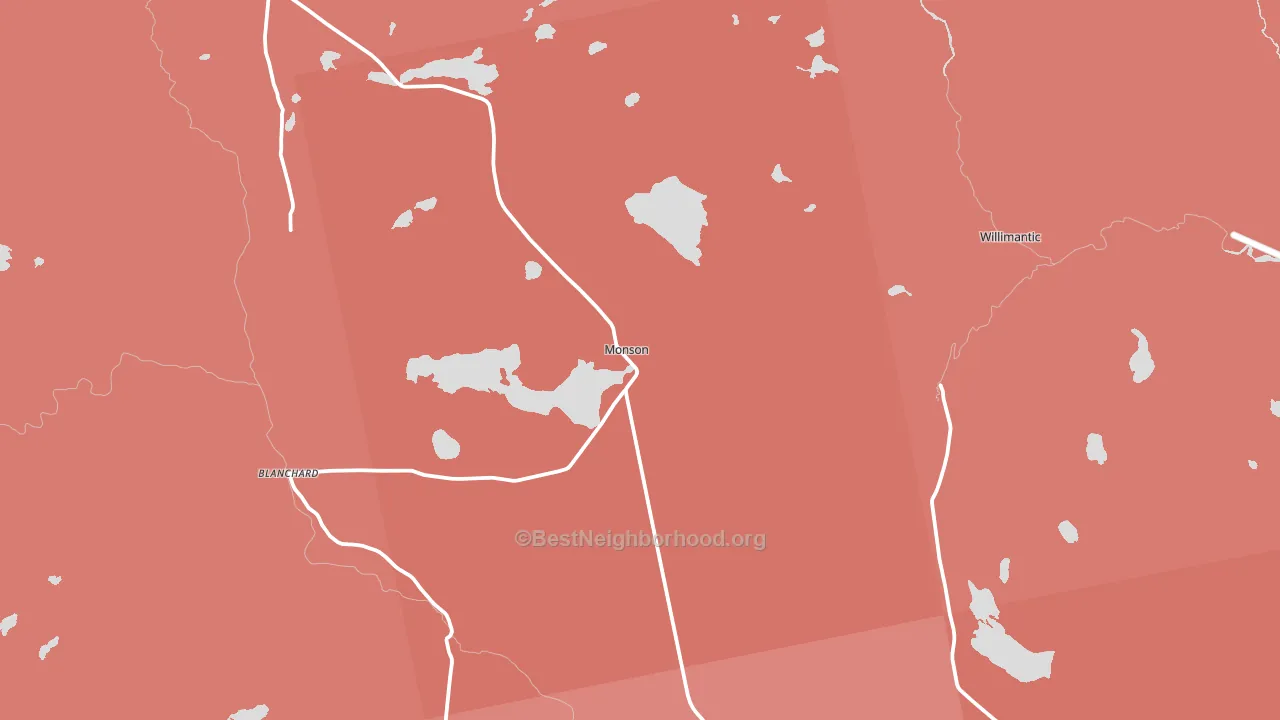 04464, ME block-group political-lean map