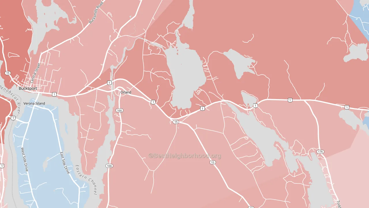 04472, ME block-group political-lean map