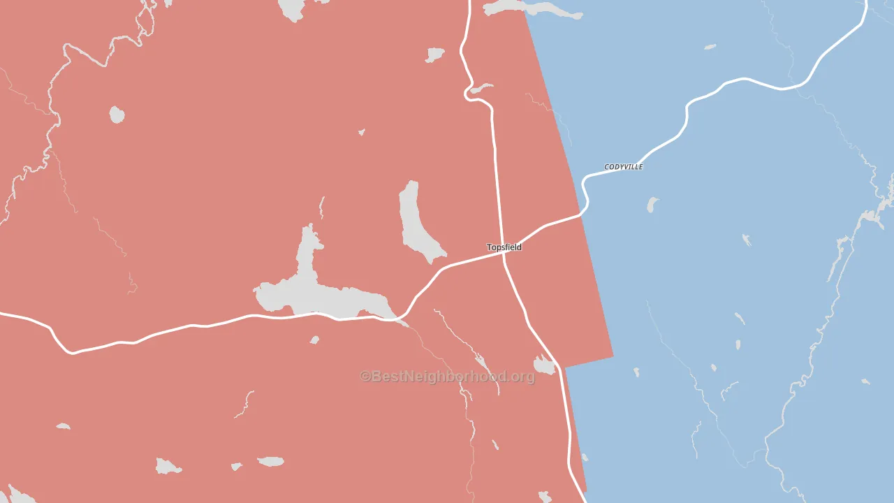 04490, ME block-group political-lean map