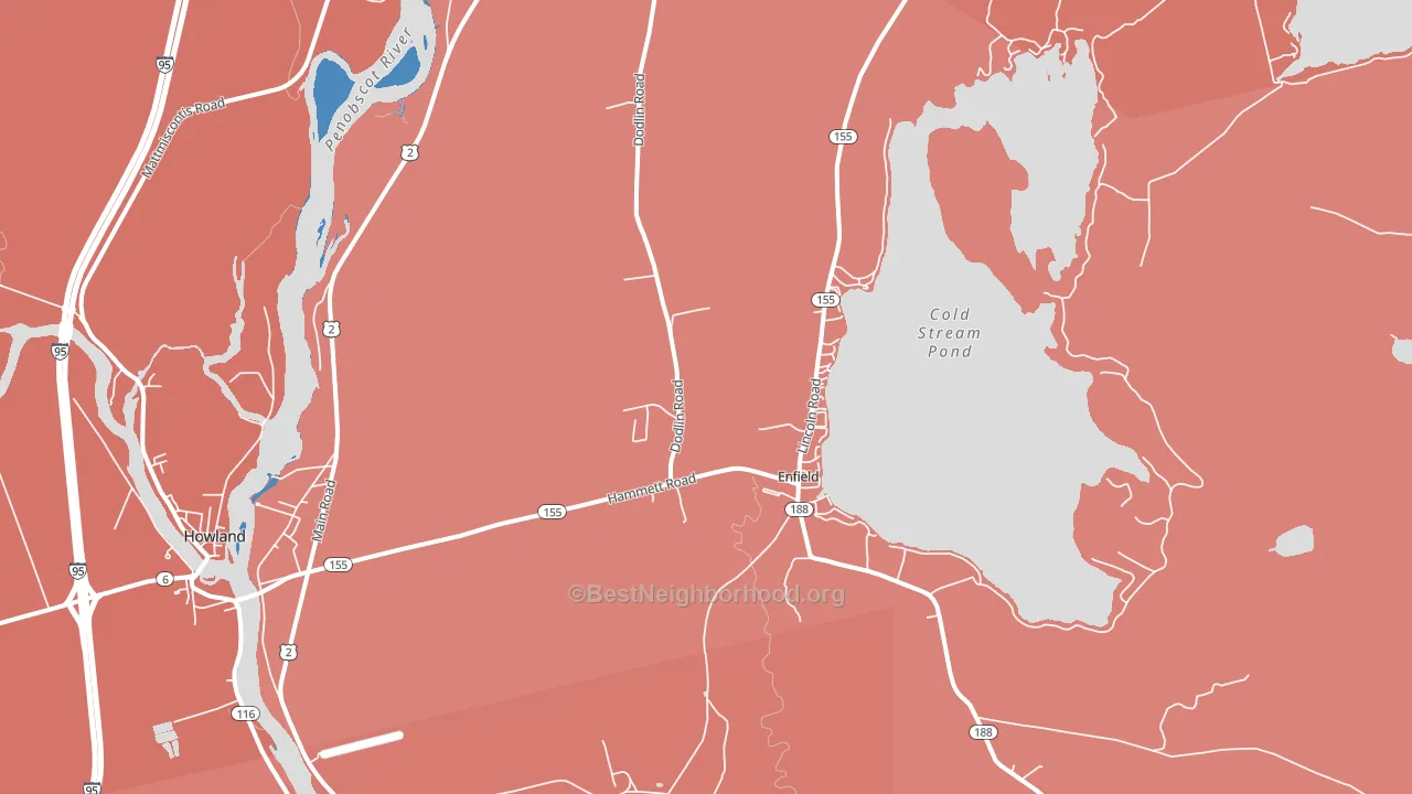 04493, ME block-group political-lean map