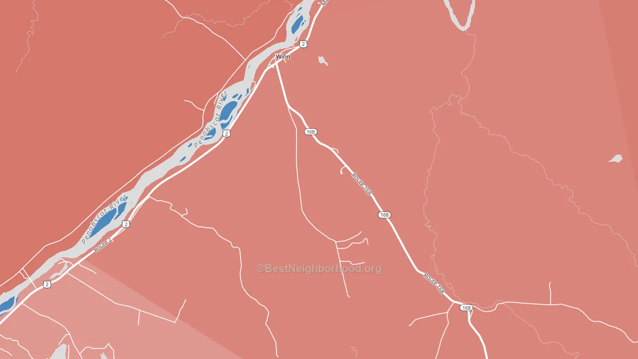 04495, ME block-group political-lean map