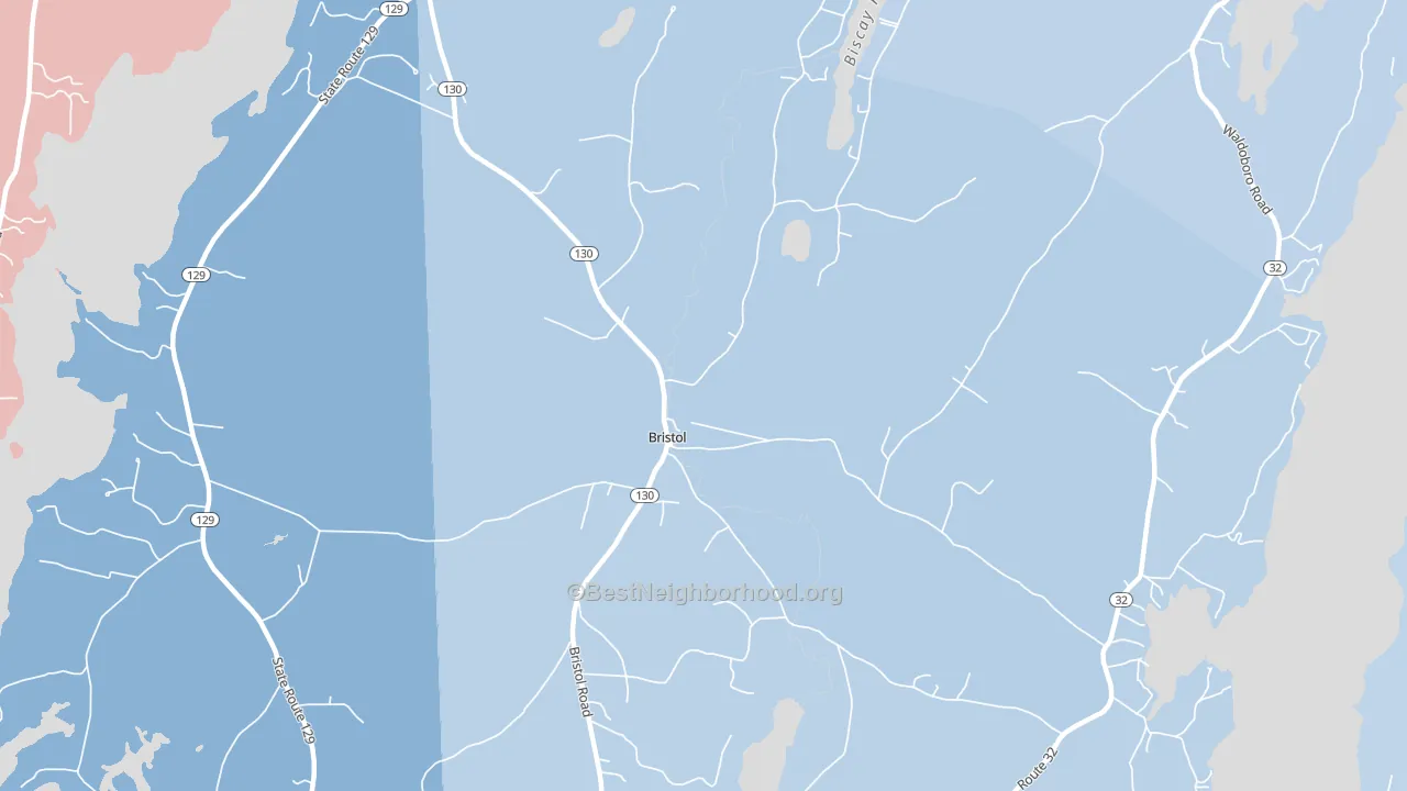 04539, ME block-group political-lean map