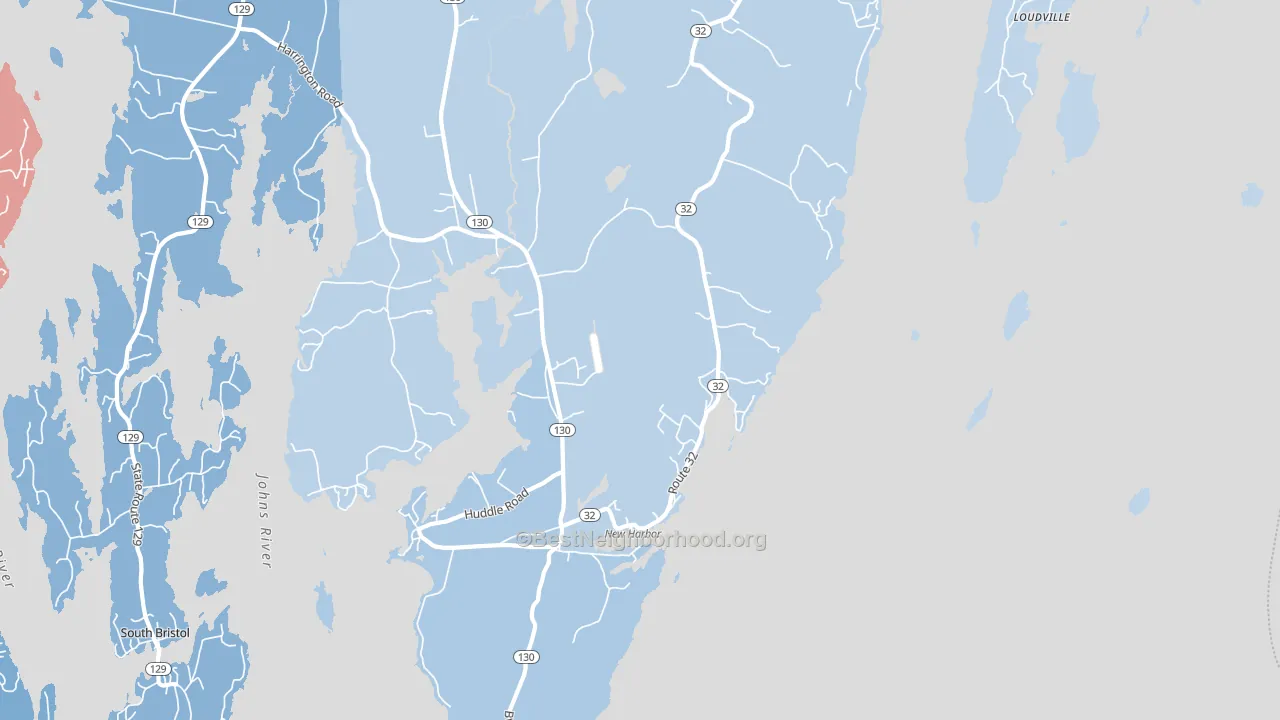 04541, ME block-group political-lean map