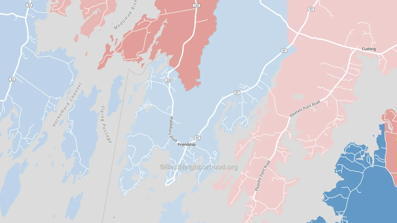 04547, ME block-group political-lean map