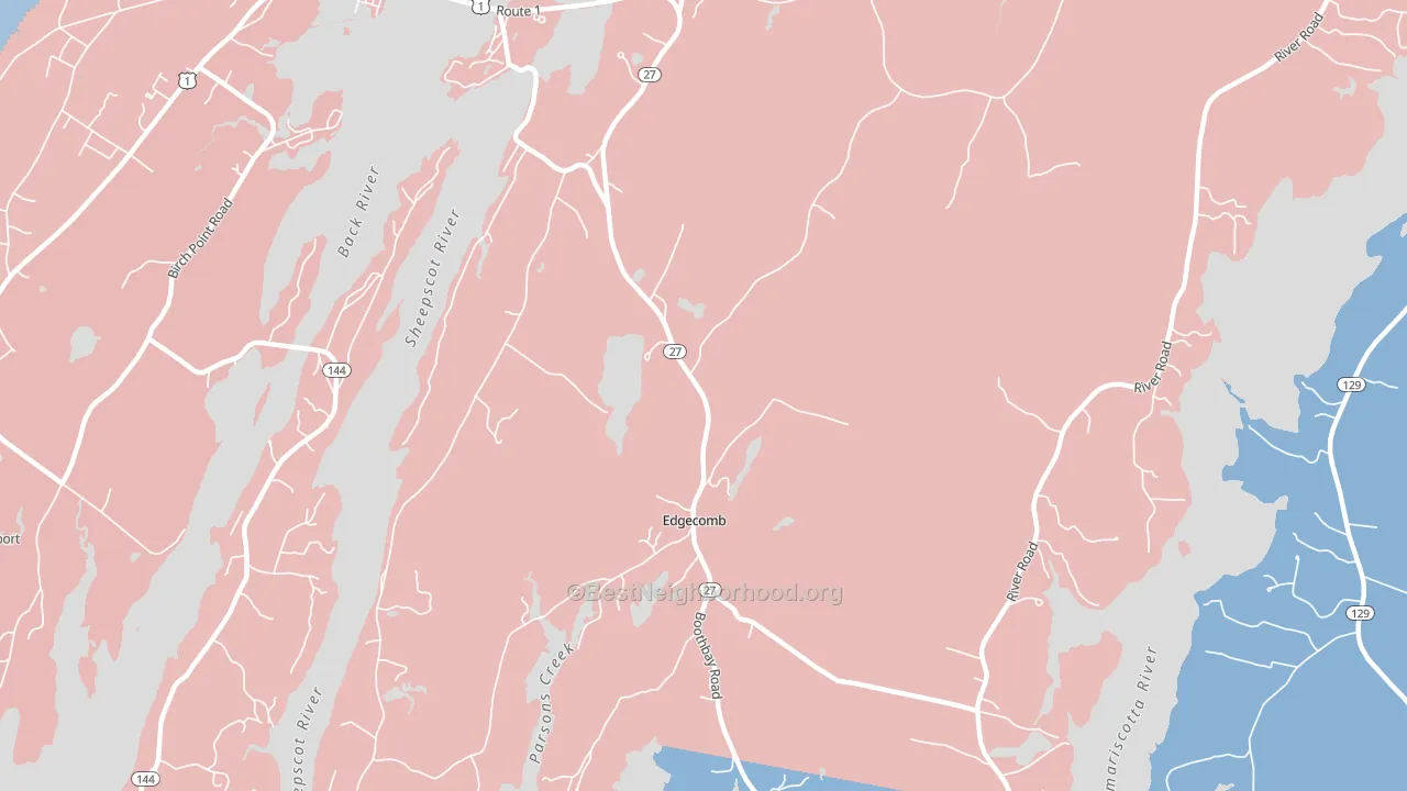 04556, ME block-group political-lean map