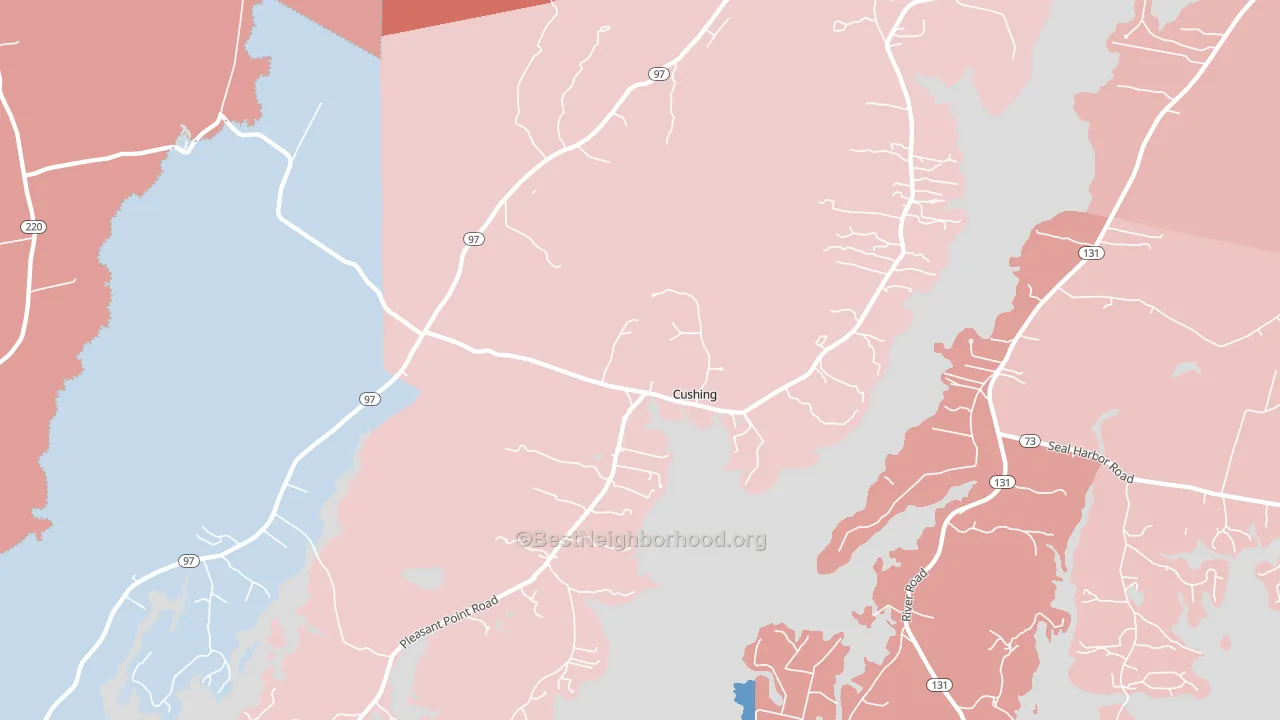 04563, ME block-group political-lean map