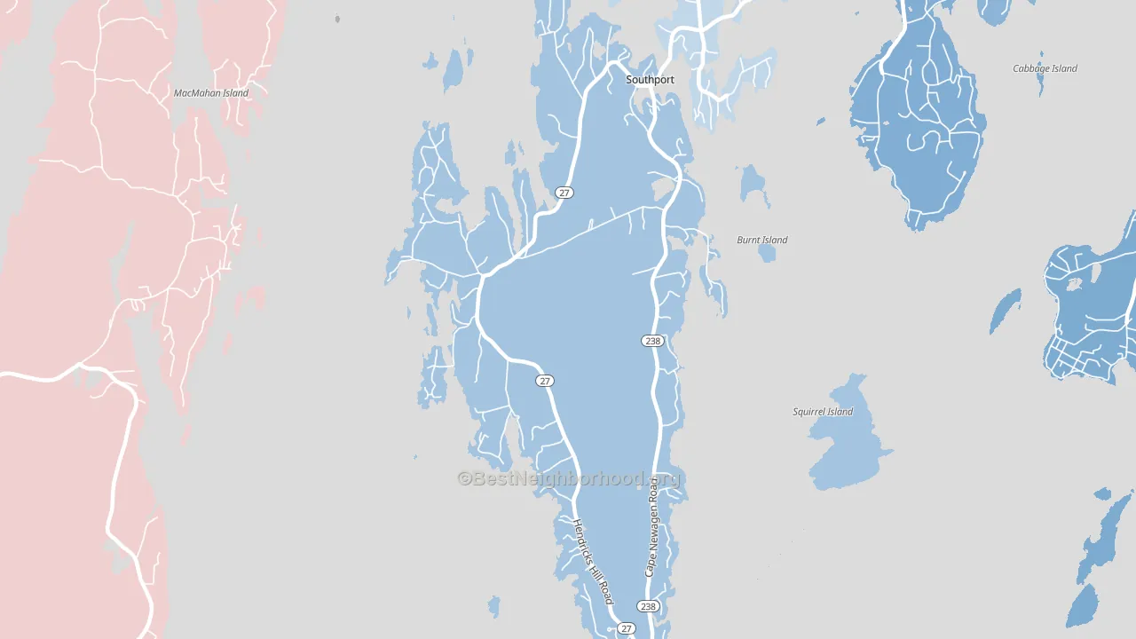 04576, ME block-group political-lean map