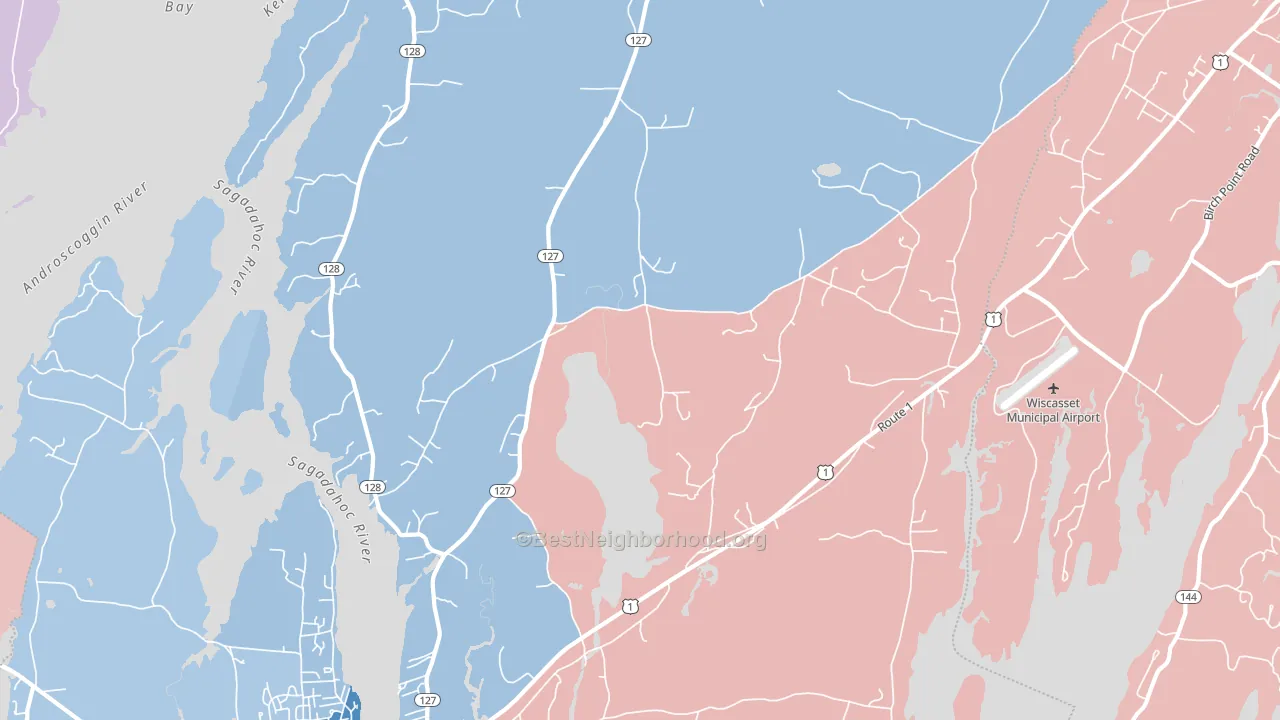 04579, ME block-group political-lean map