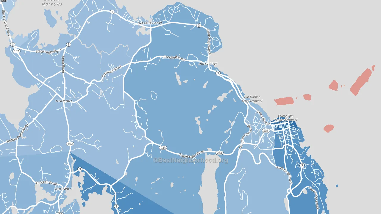 04609, ME block-group political-lean map