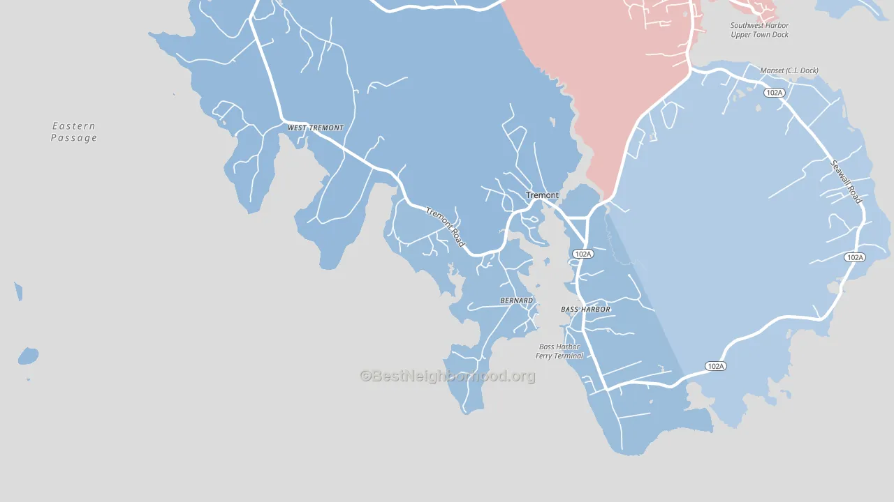 04612, ME block-group political-lean map