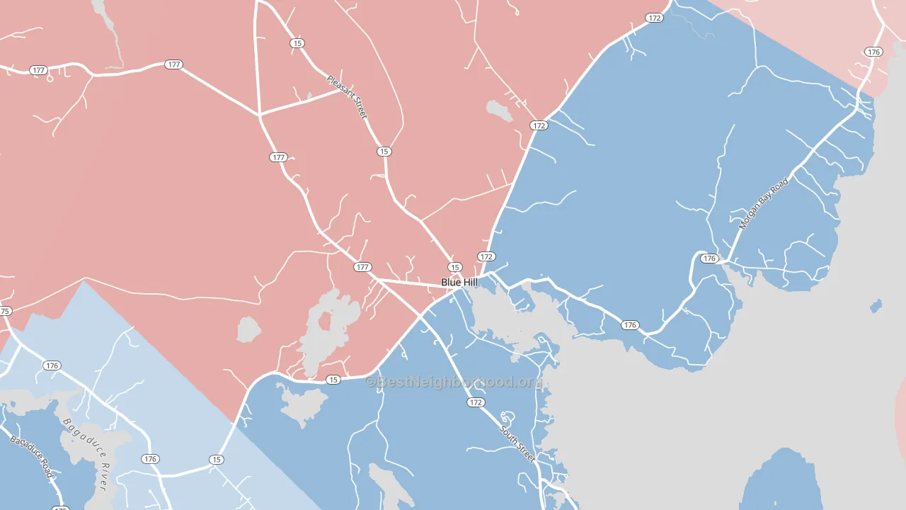 04614, ME block-group political-lean map