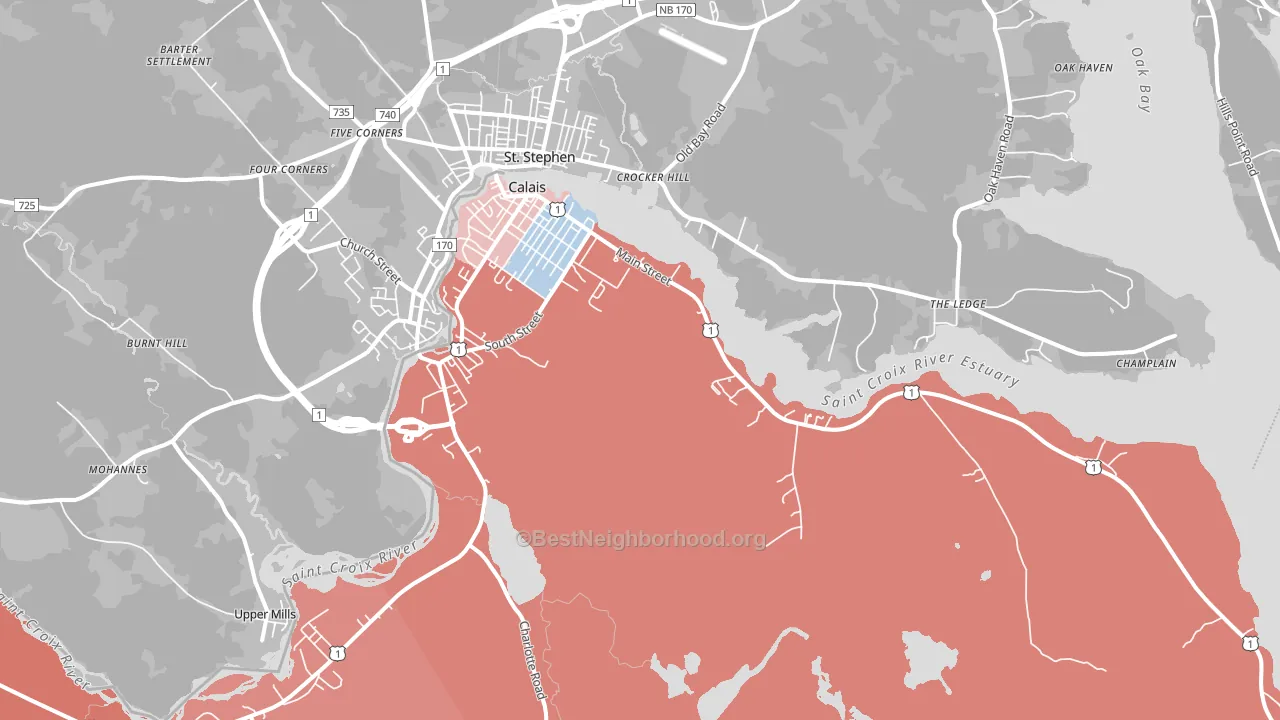 04619, ME block-group political-lean map