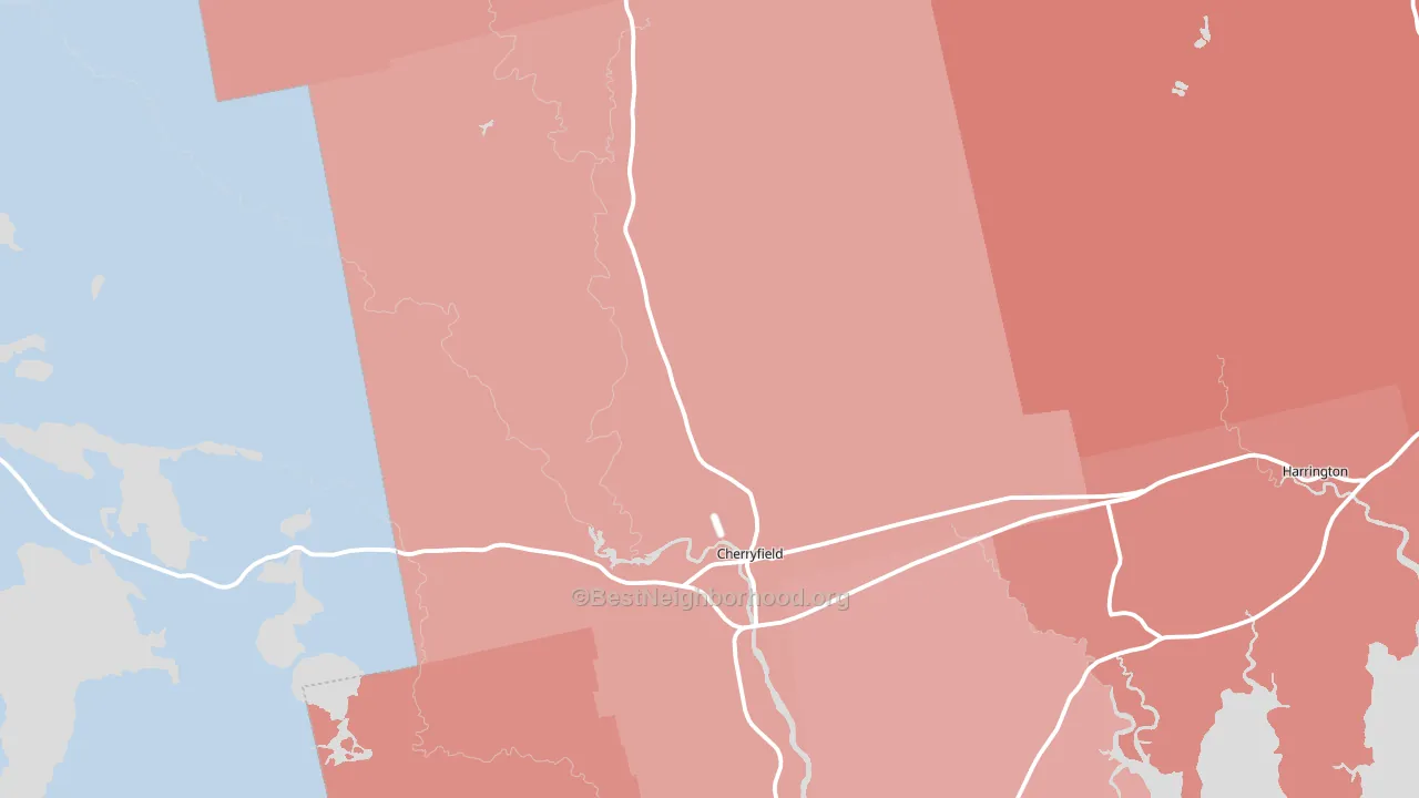04622, ME block-group political-lean map
