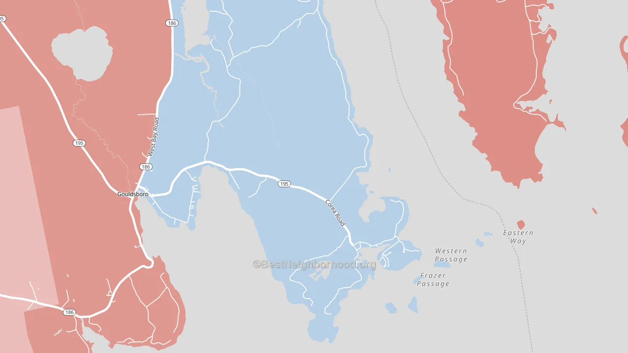 04624, ME block-group political-lean map