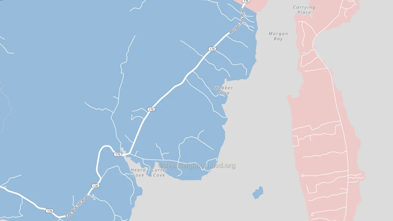 04629, ME block-group political-lean map