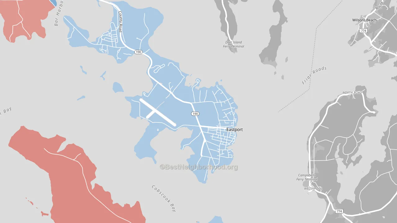 04631, ME block-group political-lean map