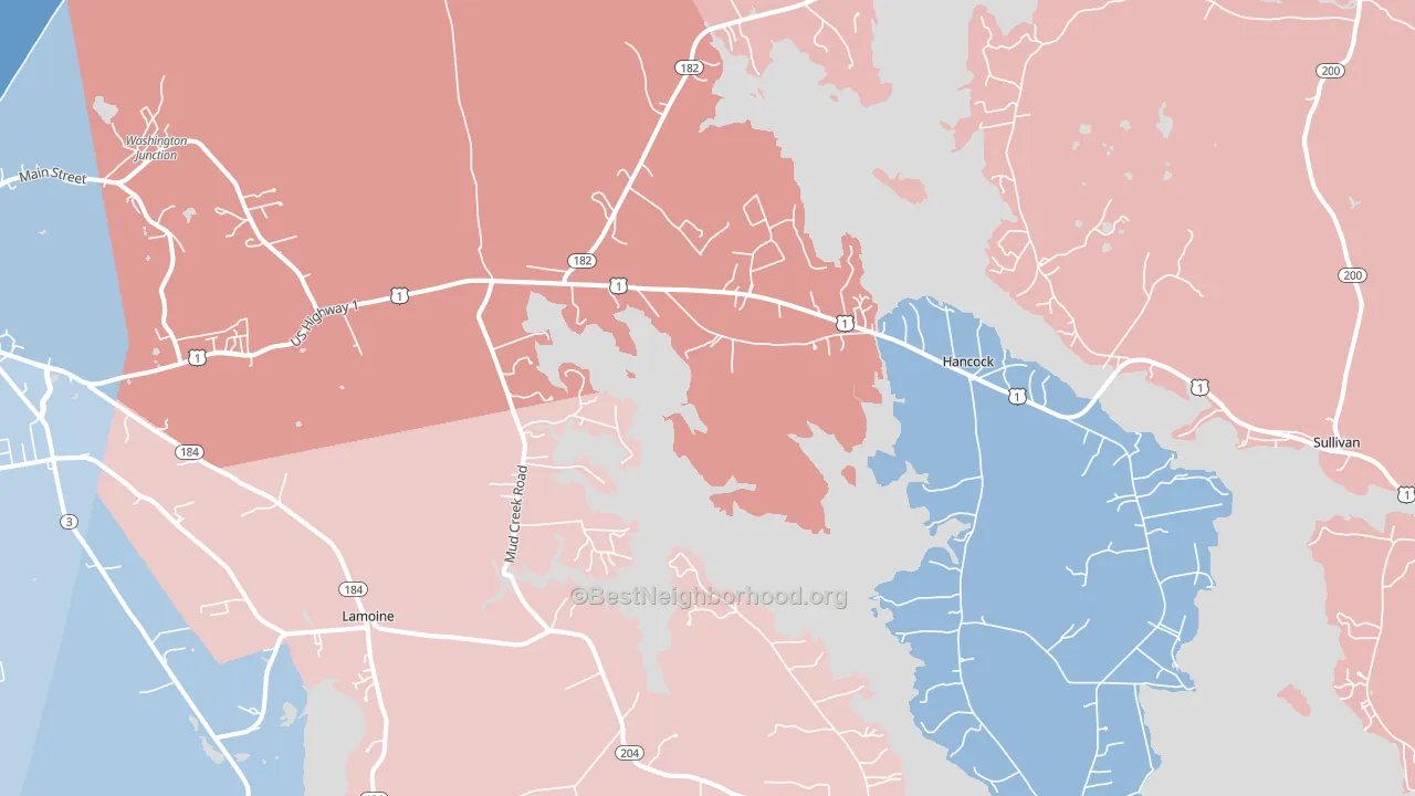 04640, ME block-group political-lean map