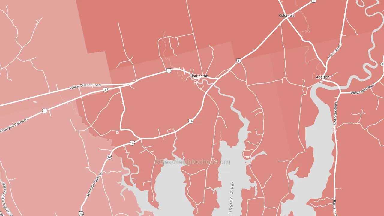 04643, ME block-group political-lean map