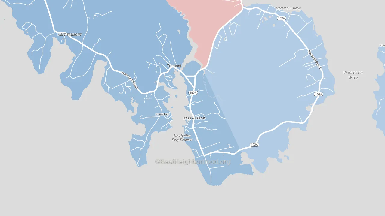 04653, ME block-group political-lean map