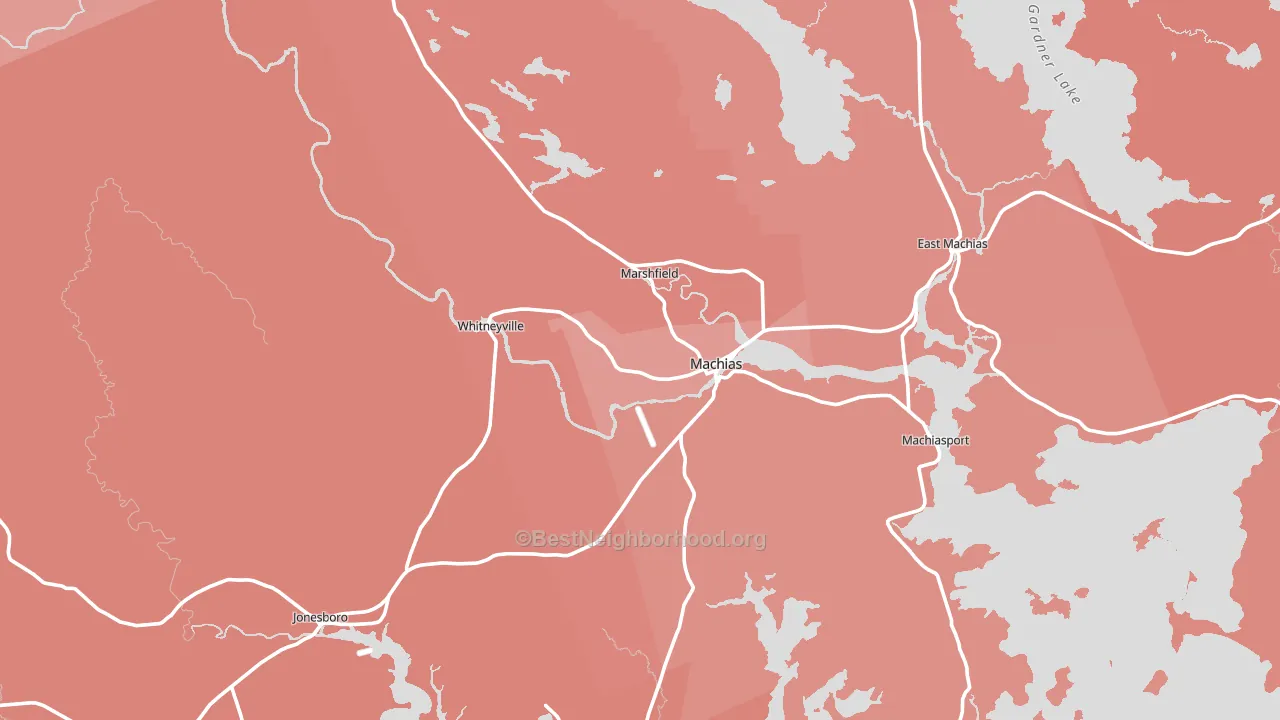 04654, ME block-group political-lean map