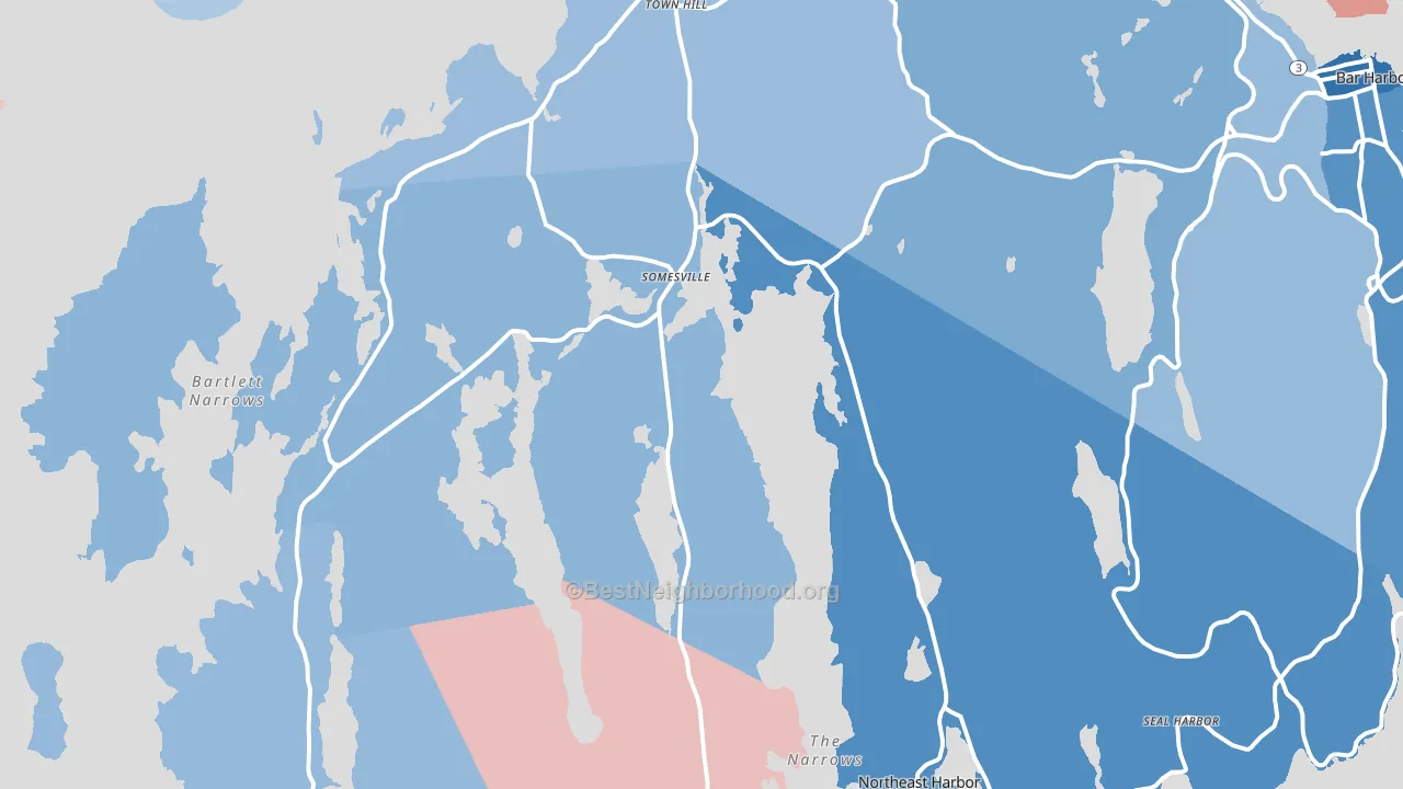04660, ME block-group political-lean map