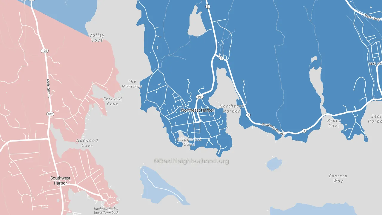 04662, ME block-group political-lean map