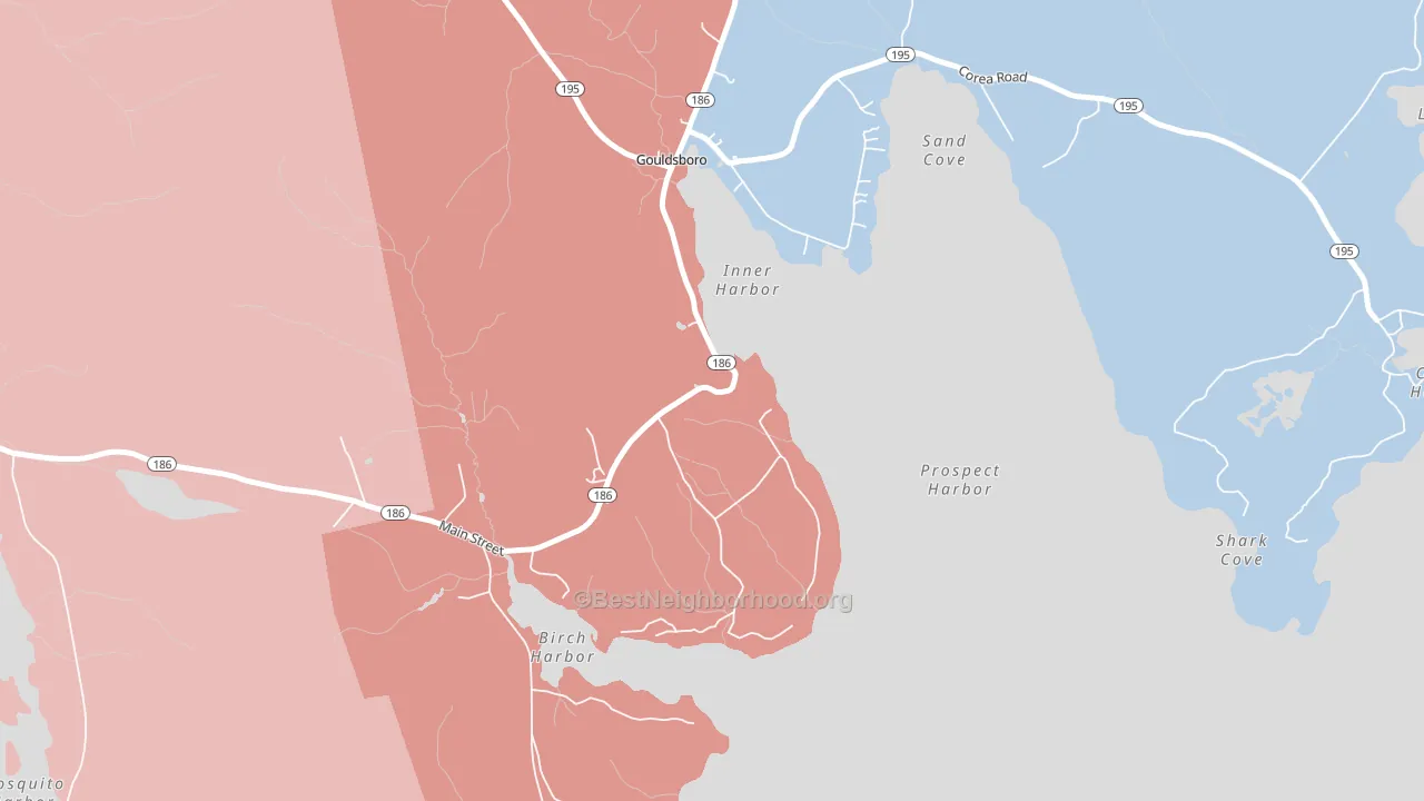 04669, ME block-group political-lean map