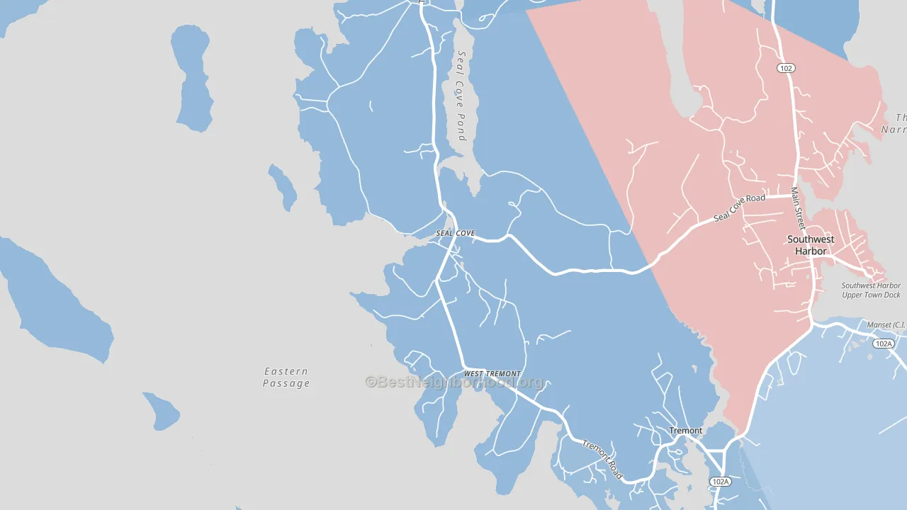 04674, ME block-group political-lean map