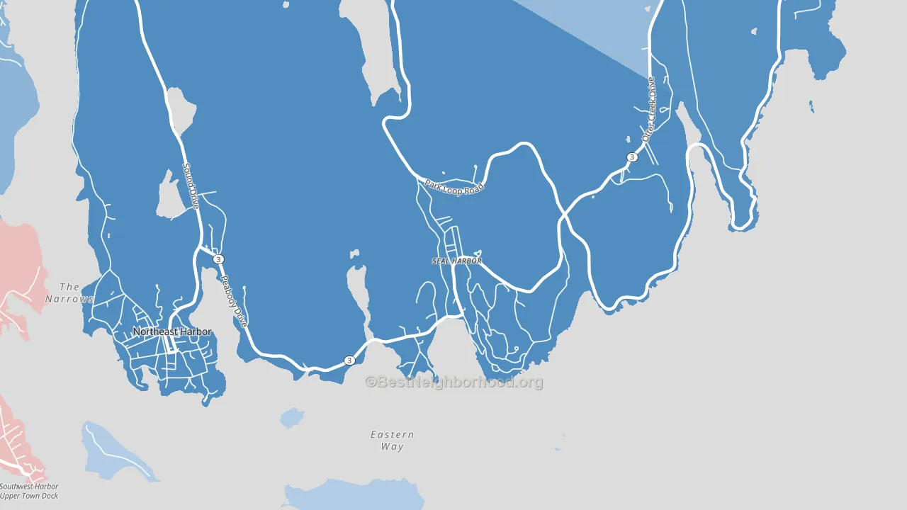 04675, ME block-group political-lean map