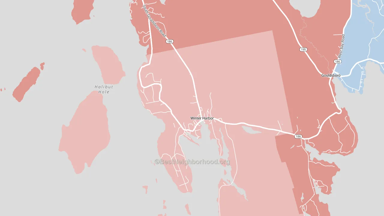 04693, ME block-group political-lean map